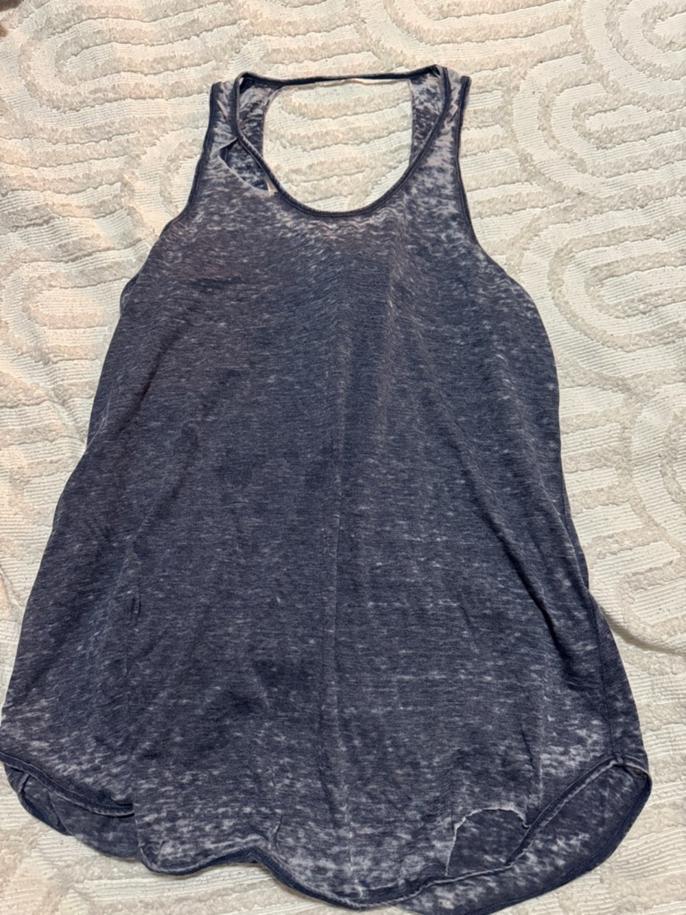 Chaser Women's Charcoal Gray Racerback Tank - Burnout Knit